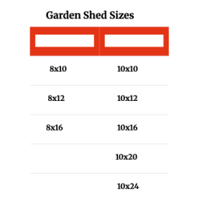 Garden Shed Sizes