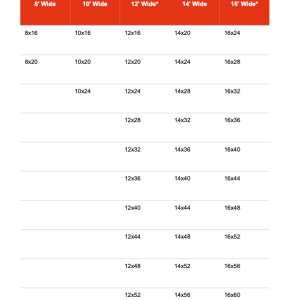 Lofted Barn Cabin Sizes