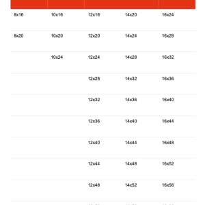 Cabin Sizes