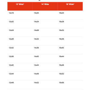 Portable Garages Sizes